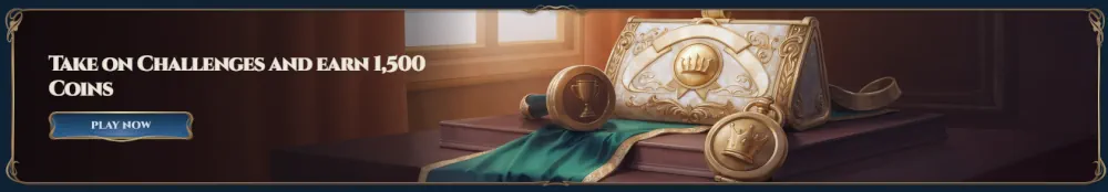 Défis de jeu royal riches et système de récompense en pièces