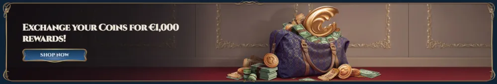 Boutique d'échange de pièces royales riches pour récompenses de casino de grande valeur